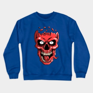 Red head skull tongue Crewneck Sweatshirt